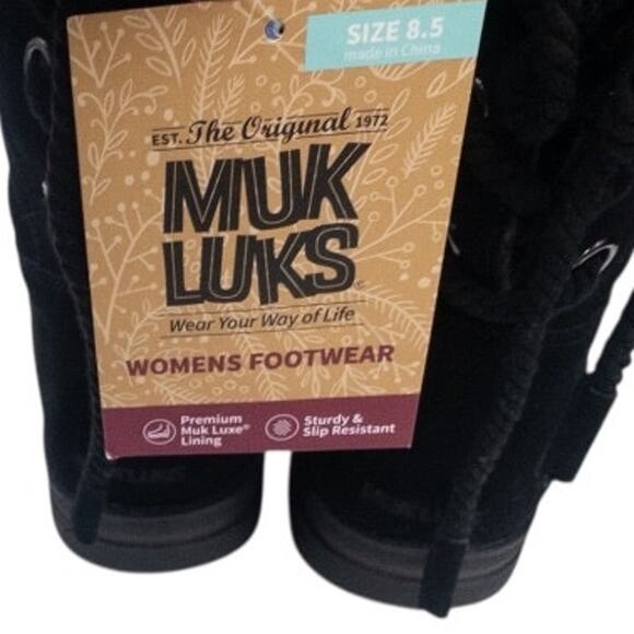 Muk Luks Women's Ziggy Rodeo Boots Women's size 8.5 Black Suede - Picture 5 of 7